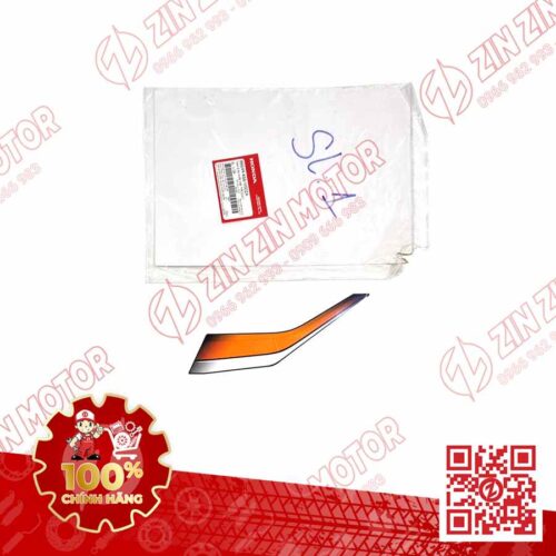 Tem Bửng Trước Trái Dưới, Tem Cánh Yếm AB 2016, Air Blade 125 2016 Cam Đen Phiên Bản Thể Thao 86644K66V00ZA Chính Hãng Honda