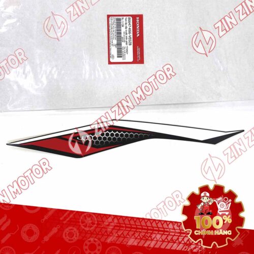 Tem Ốp Nắp Trước Phải, Tem Mặt Nạ AB 2018, Air Blade 125 2018 Trắng Đen Phiên Bản Tiêu Chuẩn 86647K66VE0ZB Chính Hãng Honda