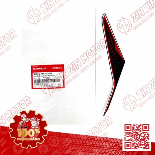 Tem Ốp Yếm Ổ Khóa Trái AB 2018, Air Blade 125 2018 Đen Nhám Phiên Bản Kỷ Niệm 10 Năm 86655K66VG0ZA Chính Hãng Honda