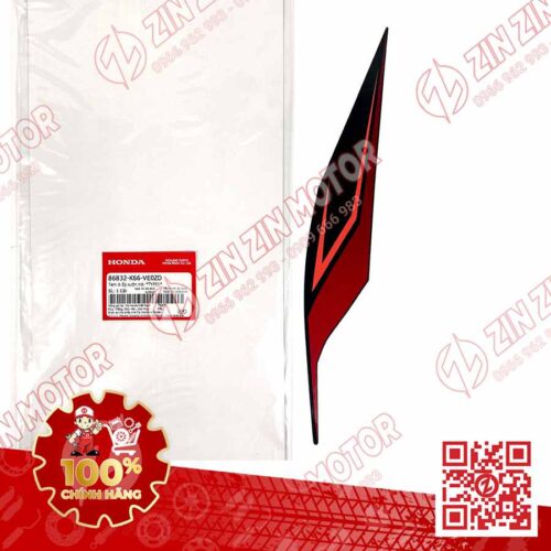 Tem Bụng Sau Trái Trên AB 2018, Air Blade 125 2018 Đỏ Đen Phiên Bản Tiêu Chuẩn 86832K66VE0ZD Chính Hãng Honda