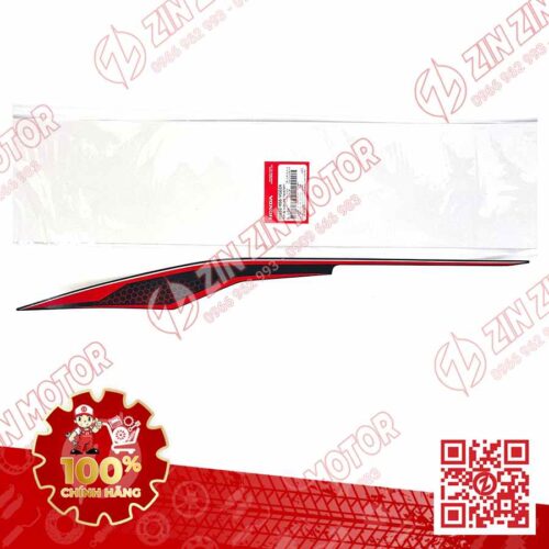 Tem Bụng Sau Trái, Tem Ốp Sườn AB 2018, Air Blade 125 2018 Đen Nhám Phiên Bản Kỷ Niệm 10 Năm 86832K66VG0ZA Chính Hãng Honda