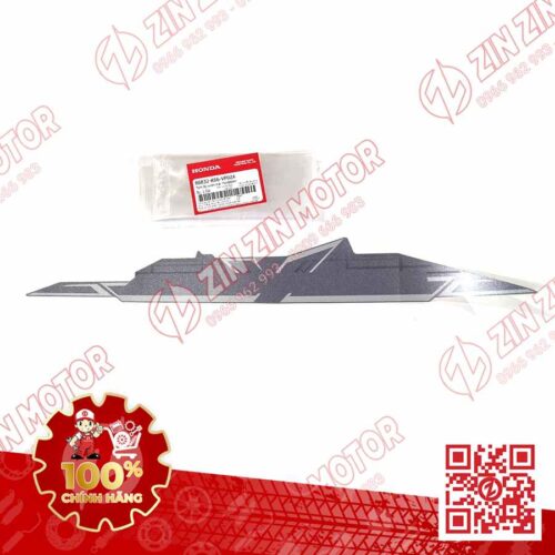 Tem Bụng Sau Trái, Tem Ốp Sườn AB 2019, Air Blade 125 2019 Bạc Đen 86832K66VP0ZA Phiên Bản Cao Cấp Chính Hãng Honda