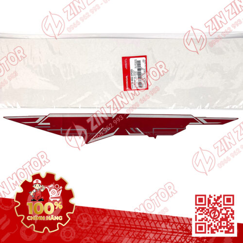 Tem Bụng Sau Trái, Tem Ốp Sườn AB 2019, Air Blade 125 2019 Đỏ Bạc Đen 86832K66VP0ZD Phiên Bản Cao Cấp Chính Hãng Honda