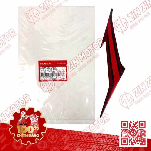 Tem Bụng Sau Phải Dưới, Tem Ốp Sườn AB 2017, Air Blade 125 Đen Nhám 2017 Phiên Bản Đen Mờ 86833K66V90ZA Chính Hãng Honda