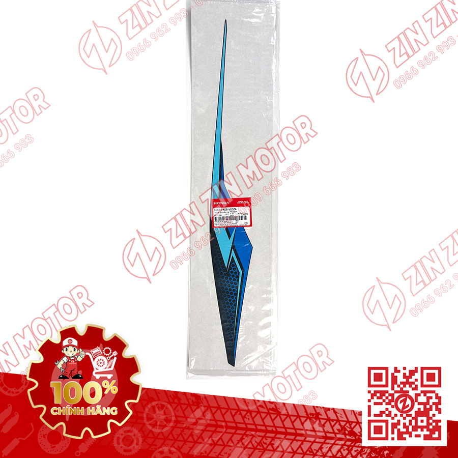 86834-K66-VE0ZA TEM BỤNG SAU AB16 TRÁI (MIẾNG DƯỚI) (BẢN XANH ĐEN B189C) VN 1-1