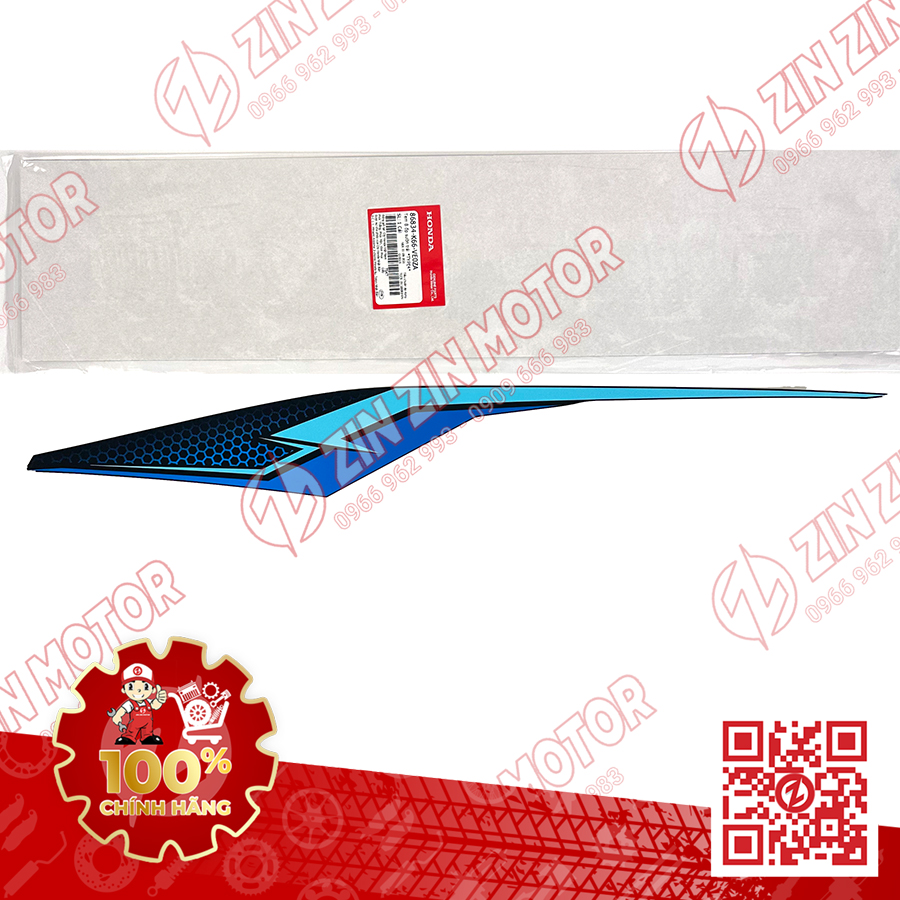 86834-K66-VE0ZA TEM BỤNG SAU AB16 TRÁI (MIẾNG DƯỚI) (BẢN XANH ĐEN B189C) VN 2-1