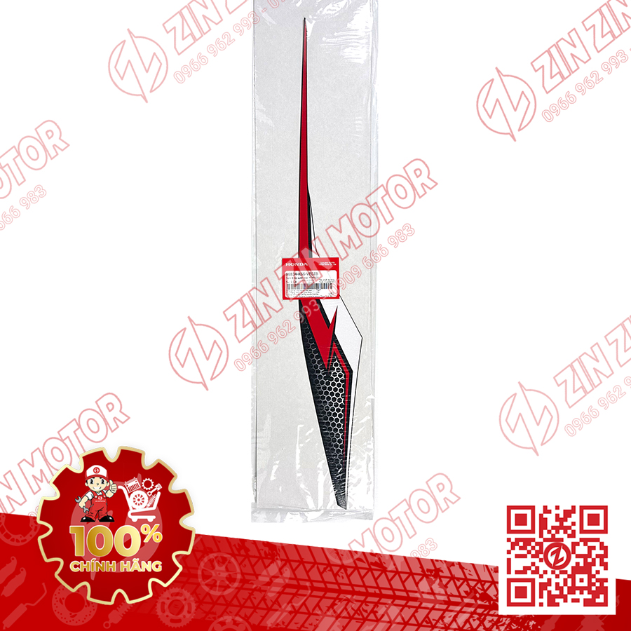 86834-K66-VE0ZB TEM BỤNG SAU AB16 TRÁI (MIẾNG DƯỚI) (BẢN TRẮNG ĐEN NHB35P) VN 1-1