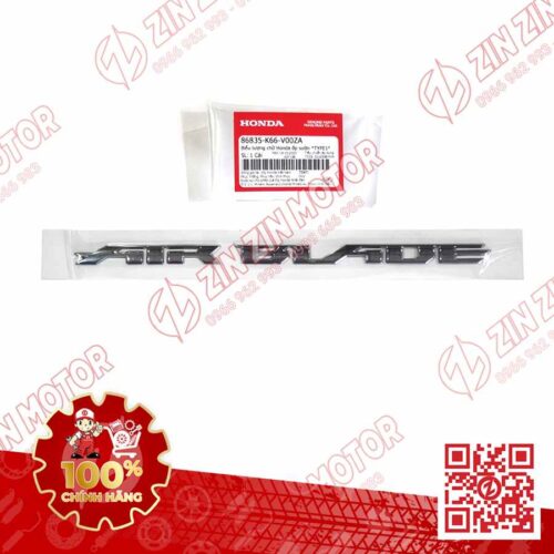 Tem Chữ AirBlade Nổi, Chữ Nổi Xe Air Blade 2016, AB 2017 2018 2019 Màu Bạc Chrome 86835K66V00ZA Chính Hãng Honda