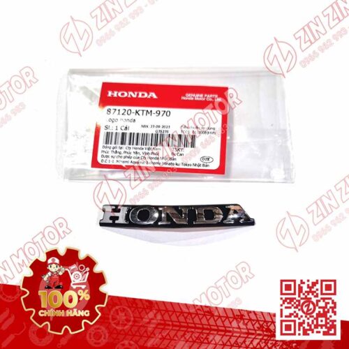 Tem Logo Honda Nổi Mặt Nạ Trước AB (Air Blade), Future 87120KTM970 Chính Hãng Honda