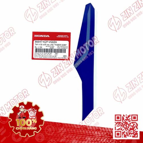 TEM LƯỜN GIỮA WINNER X V4 2024 MIẾNG NHỎ PHẢI 86647K2PVG0ZA XE ĐỎ HRC PHIÊN BẢN THỂ THAO