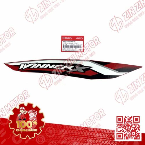 TEM ỐP SƯỜN, BỤNG SAU WINNER X V4 2024 PHẢI 86651K2PVE0ZC ĐỎ ĐEN PHIÊN BẢN TIÊU CHUẨN