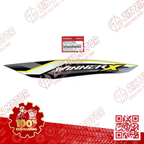 TEM ỐP SƯỜN, BỤNG SAU WINNER X V4 2024 TRÁI 86652K2PVE0ZB ĐEN BẠC PHIÊN BẢN TIÊU CHUẨN
