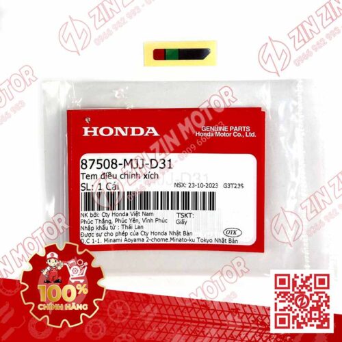 TEM THÔNG SỐ WINNER X V3 2022 2023, WINNER X V4 2024 NHÃN ĐIỀU CHỈNH SÊN 87508MJJD31