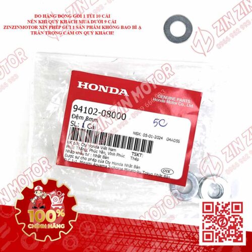 VÒNG ĐỆM 8MM, LÔNG ĐỀN GÁC CHÂN TRƯỚC WINNER X, WINNER X V3 2022 2023, WINNER X V4 2024 9410208000
