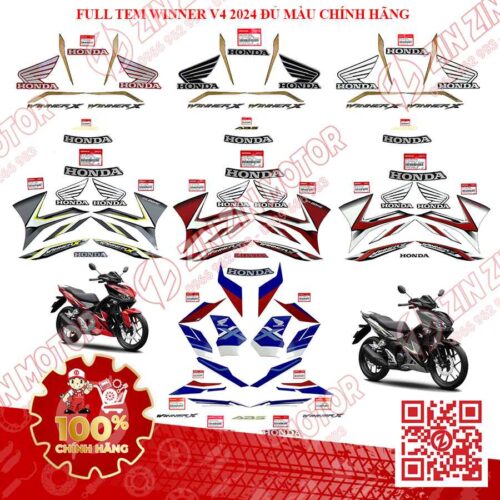 TEM WINNER X V4 2024, TEM XE WINNER X 2024 ĐỦ MÀU CHÍNH HÃNG