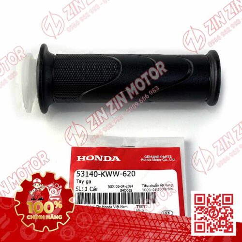 TAY NẮM ỐNG GA, BAO TAY FUTURE 125 MẬP, FUTURE FI 125 2014 2015 2016 2017 , WAVE ALPHA 2017 - 2023 2024 - 2025 BÊN PHẢI, WAVE BLADE 110 53140KWW620 CHÍNH HÃNG
