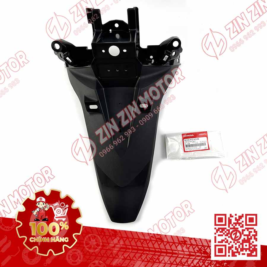 NHỰA NHÁM CHẮN BÙN SAU, ĐUÔI BẮT BIỂN SỐ LEAD 2017 2018 2019 2020 2021 MÀU ĐEN 80105K12V00ZB CHÍNH HÃNG
