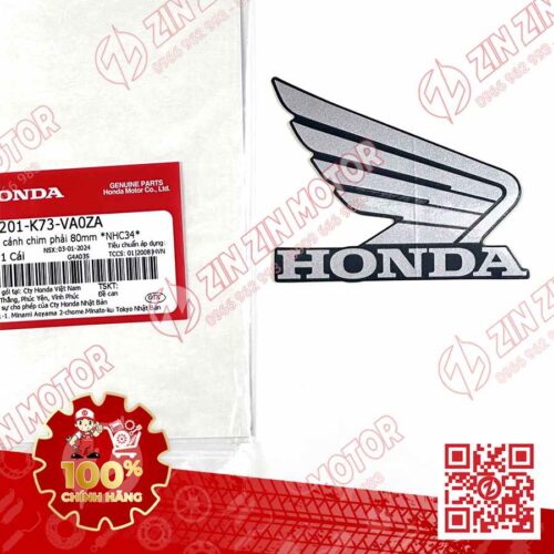 TEM CÁNH CHIM HONDA XE FUTURE 125 FI, FUTURE LED XANH XÁM NHÁM 2022 2023 2024 BÊN PHẢI 86201K73VA0ZA