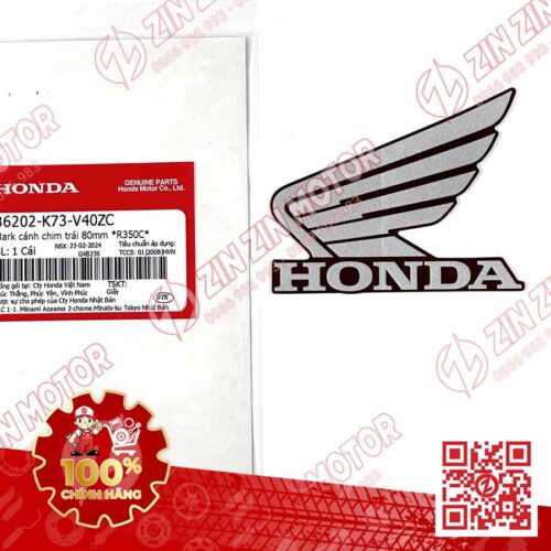 TEM CÁNH CHIM HONDA XE FUTURE 125 FI, FUTURE LED ĐỎ ĐEN 2018 BÊN TRÁI 86202K73V40ZC
