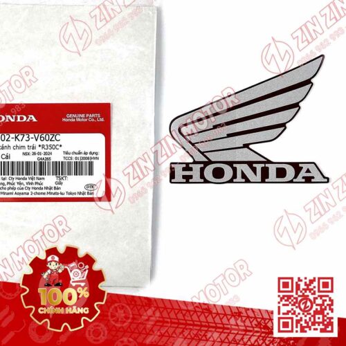 TEM CÁNH CHIM HONDA XE FUTURE 125 FI, FUTURE LED ĐỎ ĐEN 2019 BÊN TRÁI 86202K73V60ZC