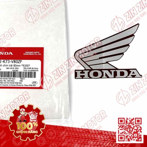 TEM CÁNH CHIM HONDA XE FUTURE 125 FI, FUTURE LED ĐỎ NÂU ĐEN 2020 2021 BÊN TRÁI 86202K73V80ZF