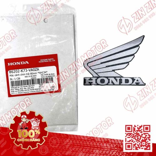 TEM CÁNH CHIM HONDA XE FUTURE 125 FI, FUTURE LED XANH XÁM NHÁM 2022 2023 2024 BÊN TRÁI 86202K73VA0ZA
