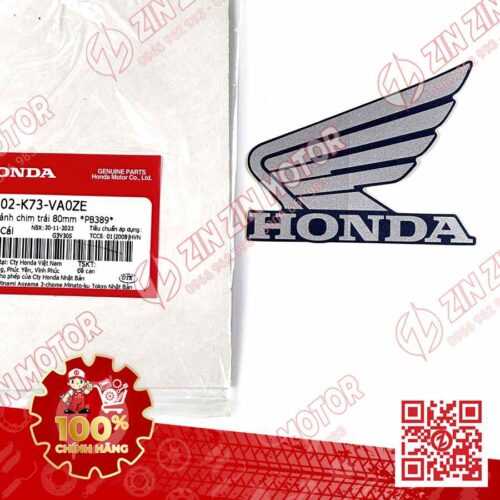 TEM CÁNH CHIM HONDA XE FUTURE 125 FI, FUTURE LED XANH 2022 2023 BÊN TRÁI 86202K73VA0ZE