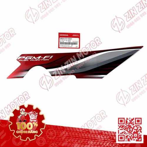 TEM CÁNH YẾM XE FUTURE 125 MẬP, FUTURE FI 125 2016 2017 TRÁI ĐỎ XÁM CHÍNH HÃNG