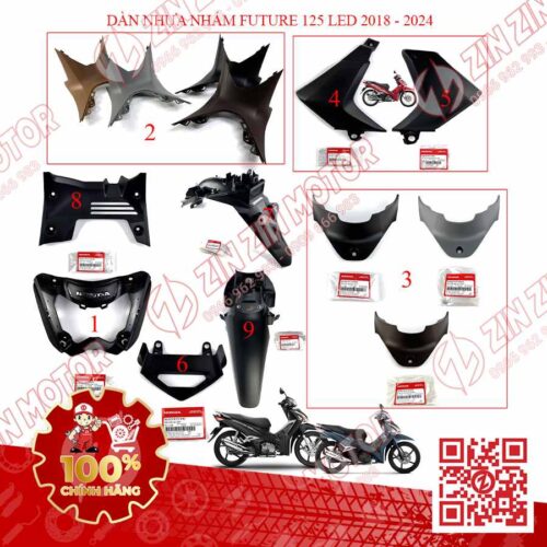 Dàn Áo Nhựa Nhám Future 125 Fi, Xe Future Led Đen, Nâu, Xám 2018 2019 2020 2021 2022 2023 2024 Chính Hãng - ZZM