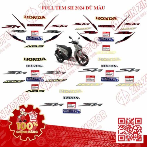 TEM XE SH 2024 SH 160i, SH 125i, TEM XE SH160i, TEM SH125i CHÍNH HÃNG