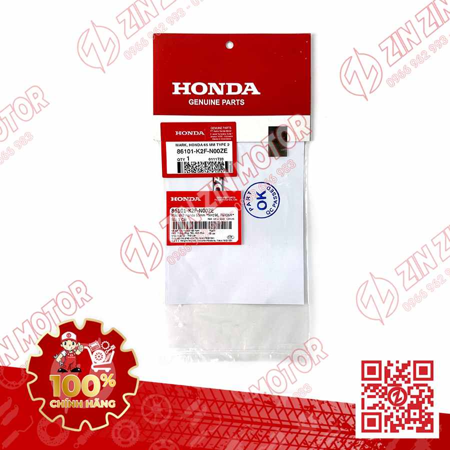 86101-K2F-N00ZE TEM HONDA ỐP ĐẦU VA125 K2V (65MM) VN 1-1-compressed