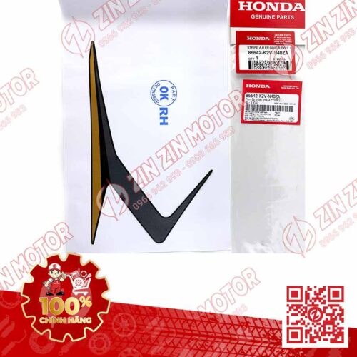 TEM CÁNH YẾM VARIO 125 2023 2024 PHẢI TRÊN ĐEN VÀNG 86642K2VN40ZA CHÍNH HÃNG