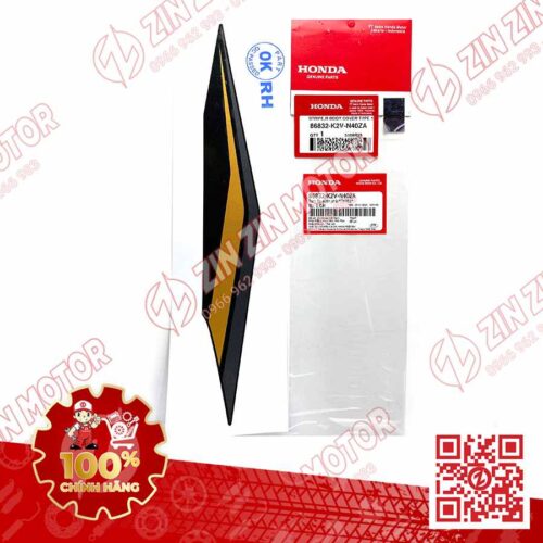 TEM ỐP SƯỜN VARIO 125 2023 2024 PHẢI ĐEN VÀNG 86832K2VN40ZA CHÍNH HÃNG