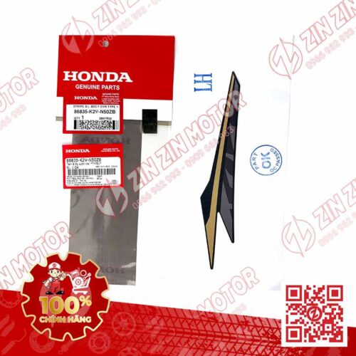 TEM ỐP SƯỜN VARIO 125 2023 2024 TRÁI ĐEN VÀNG 86835K2VN50ZB CHÍNH HÃNG