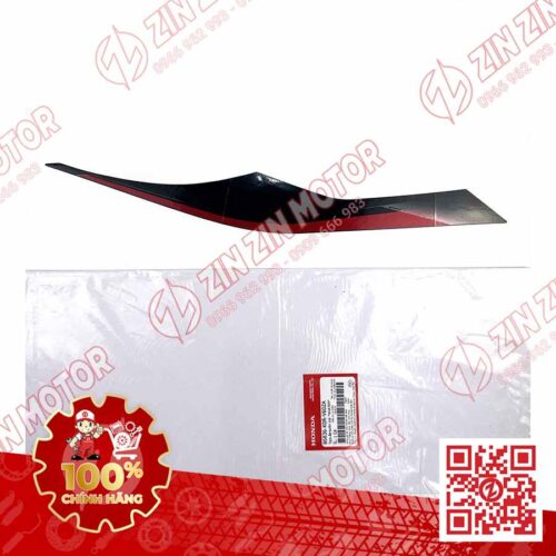 Tem Ốp Sườn Sau Trái SH 2024, SH 160i 2024, SH125i 2024 Đỏ Nền Đen 86836K0RV60ZA Chính Hãng