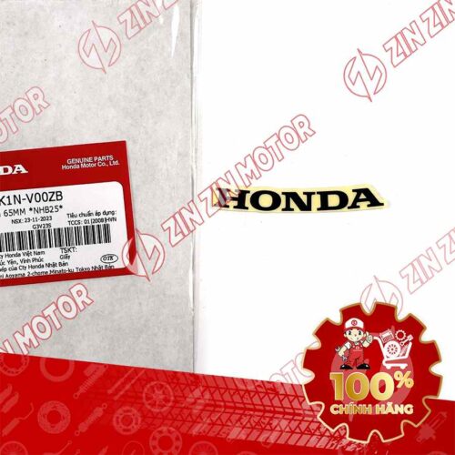 TEM CHỮ HONDA, TEM MẶT NẠ SH MODE 2020 2021 65MM MÀU ĐEN XE BẠC 2021 86101K1NV00ZB CHÍNH HÃNG