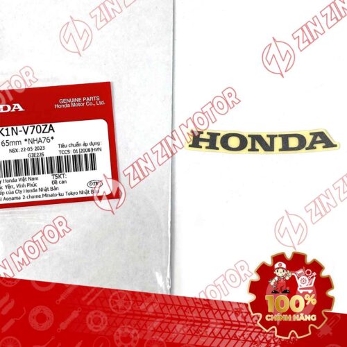 TEM CHỮ HONDA, TEM MẶT NẠ SH MODE 2020 2021 2022 2023 2024 65MM MÀU TRẮNG 86101K1NV70ZA CHÍNH HÃNG