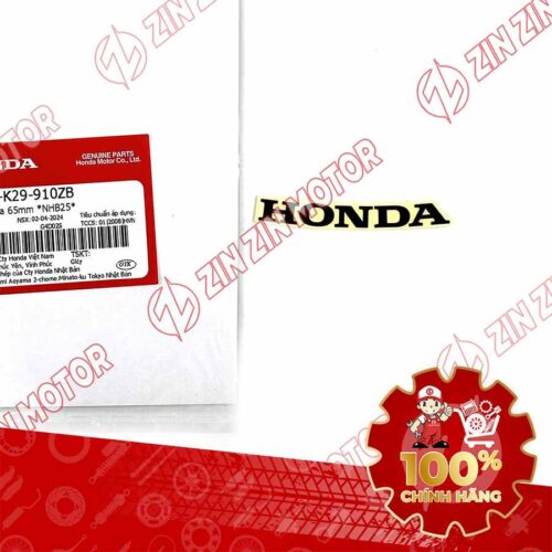 TEM CHỮ HONDA MẶT NẠ SH MODE 2020 2021 2022 2023 2024 65MM MÀU ĐEN 86101K29910ZB CHÍNH HÃNG