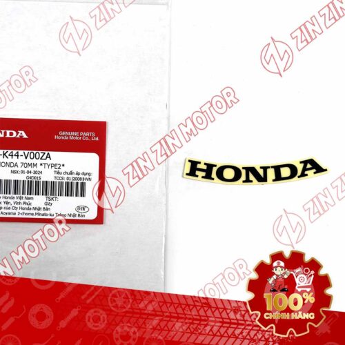 TEM MẶT NẠ VISION 2014 2015 2016 2017 2018 2019 2020 CHỮ HONDA 70MM ĐEN 86101K44V00ZA CHÍNH HÃNG