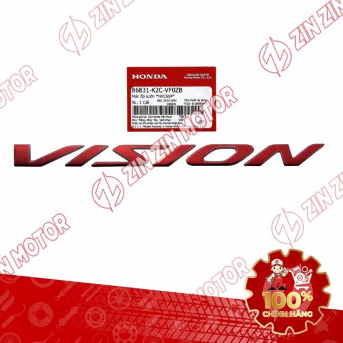 TEM CHỮ NỔI VISION 2021 2022 2023 2024 2025 ĐỎ 86831K2CVF0ZB CHÍNH HÃNG