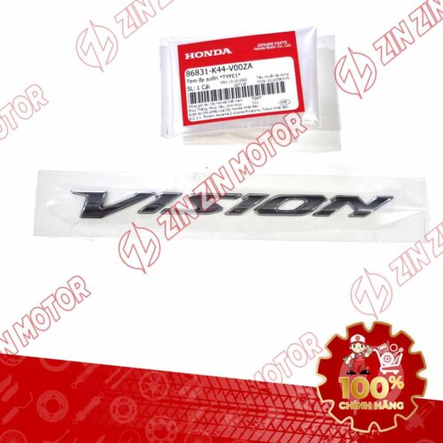 TEM CHỮ NỔI VISION 2014 2015 2016 2017 2018 2019 2020 CHROME 86831K44V00ZA CHÍNH HÃNG