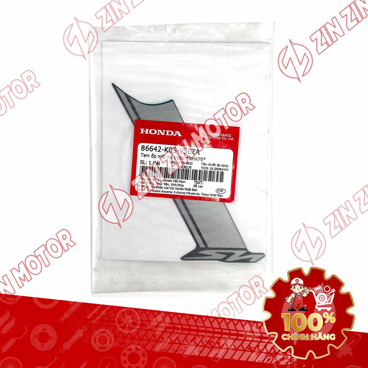 86642-K0S-V50ZA TEM MẶT NẠ NHỎ SH20 XÁM TRẮNG VN 112-compressed