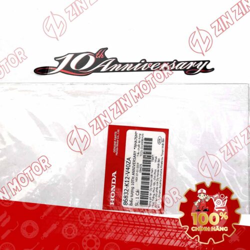 TEM CHỮ 10TH ANNIVERSARY LEAD17-2019 (TEM KỶ NIỆM 10 NĂM LEAD) 86832K12V40ZA CHÍNH HÃNG