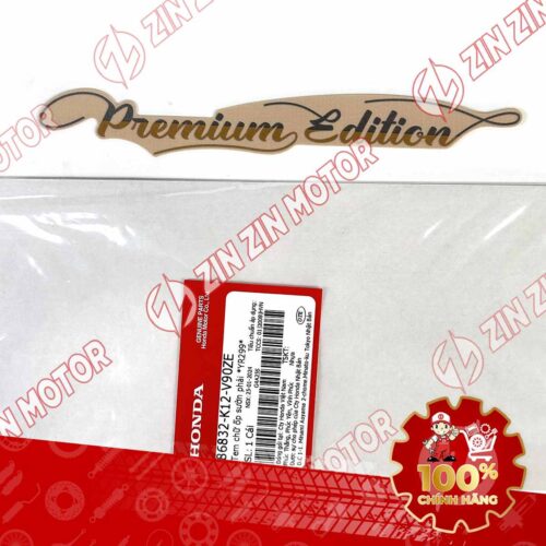TEM CHỮ PREMIUM EDITION LEAD 2017-2019 CHỮ VÀNG NỀN KEM 86832K12V90ZE CHÍNH HÃNG
