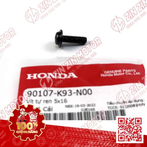 VÍT 5X16MM DÙNG CHUNG NHIỀU DÒNG XE HONDA 90107K93N00 CHÍNH HÃNG