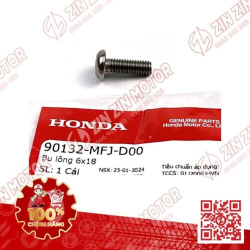 BU LÔNG 6X18MM DÙNG CHUNG NHIỀU DÒNG XE HONDA 90132MFJD00 CHÍNH HÃNG