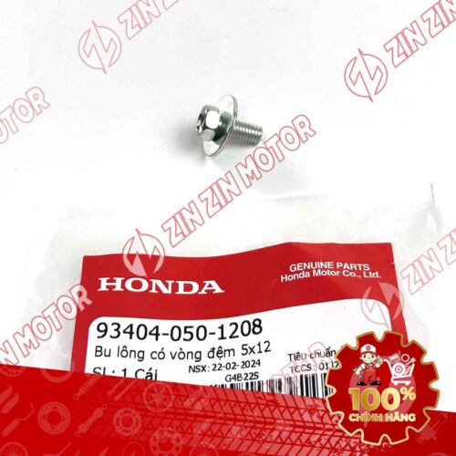 BU LÔNG CÓ VÒNG ĐỆM 5X12MM DÙNG CHUNG NHIỀU DÒNG XE HONDA 934040501208 CHÍNH HÃNG