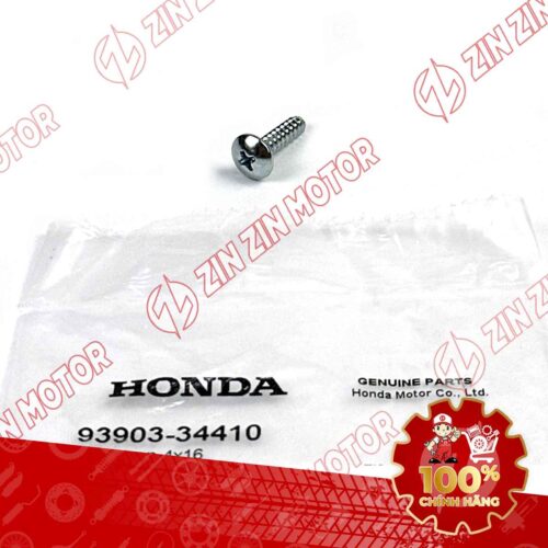 VÍT TỰ REN 4X16MM ĐEN DÙNG CHUNG NHIỀU DÒNG XE HONDA 9390334410 CHÍNH HÃNG