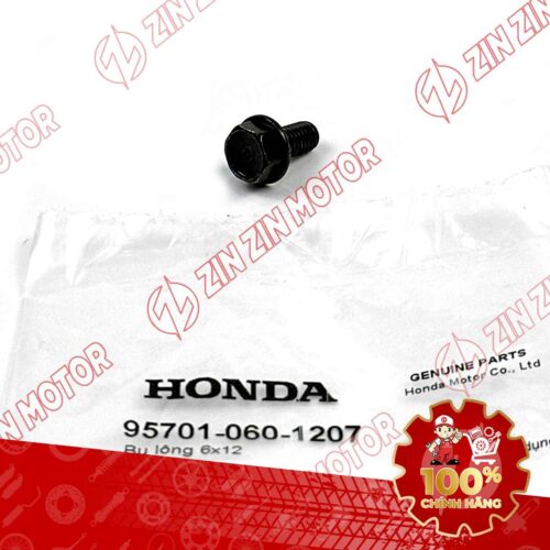 BU LÔNG LỤC GIÁC 6X12MM ĐEN DÙNG CHUNG NHIỀU DÒNG XE HONDA 957010601207 CHÍNH HÃNG