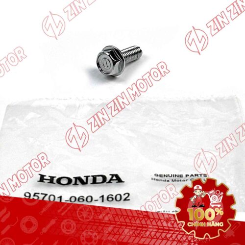 BU LÔNG LỤC GIÁC 6X16MM BẠC DÙNG CHUNG NHIỀU DÒNG XE HONDA 957010601602 CHÍNH HÃNG